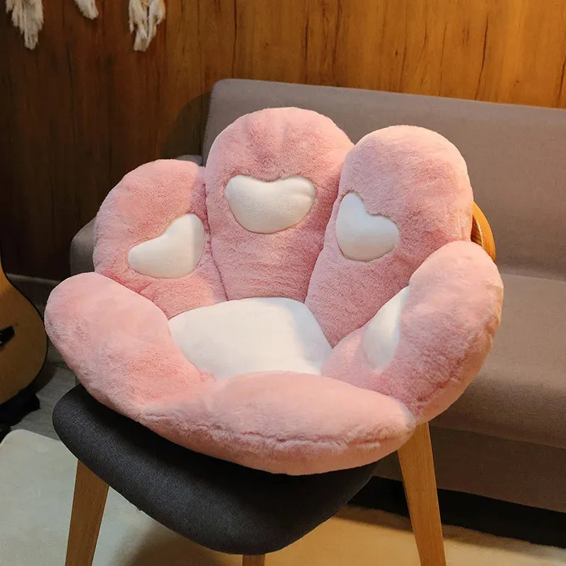 1pc 2 Sizes Soft Paw Pillow Animal Seat Cushion Stuffed Plush Sofa Indoor Floor Home Chair Decor Winter Children Girls Gift