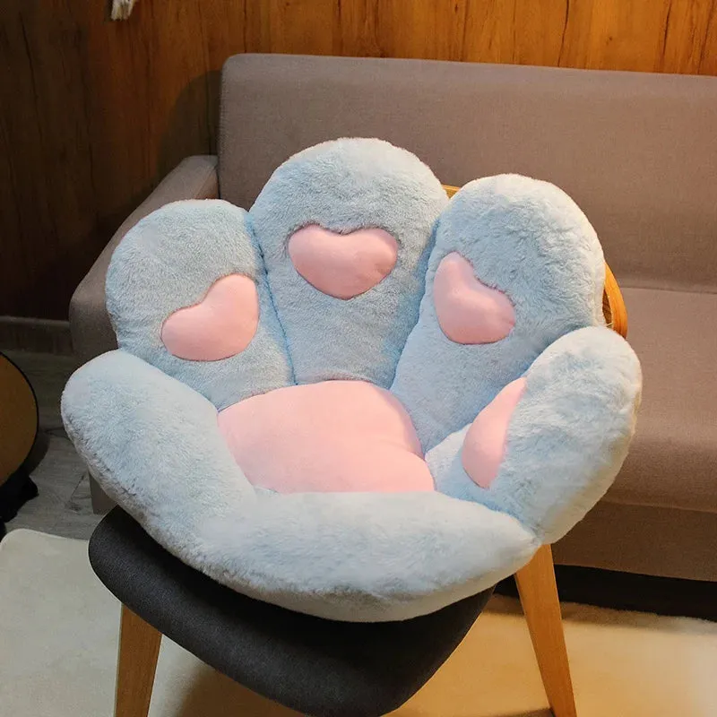 1pc 2 Sizes Soft Paw Pillow Animal Seat Cushion Stuffed Plush Sofa Indoor Floor Home Chair Decor Winter Children Girls Gift