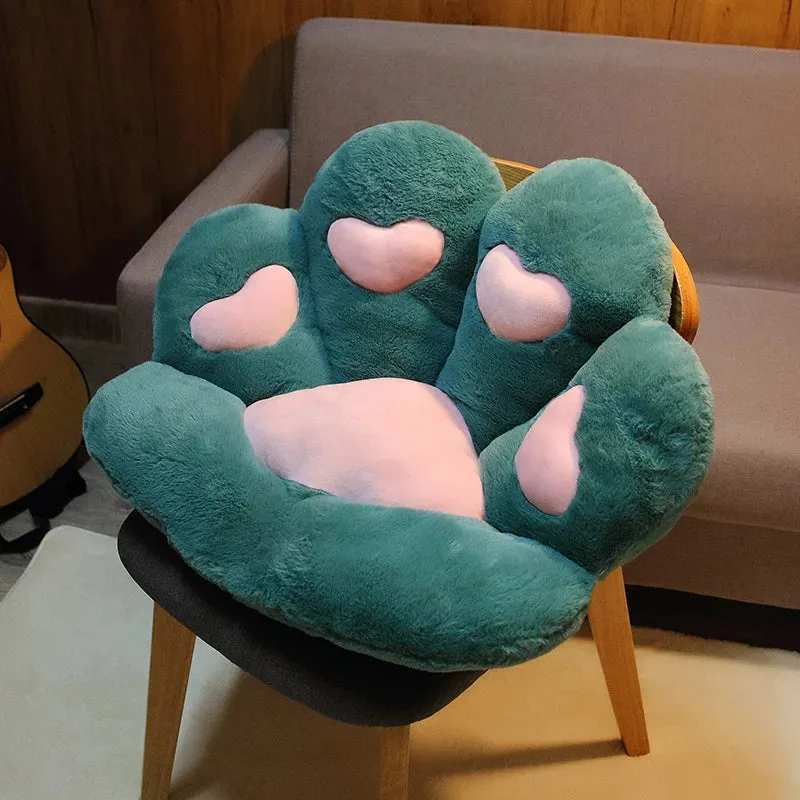 1pc 2 Sizes Soft Paw Pillow Animal Seat Cushion Stuffed Plush Sofa Indoor Floor Home Chair Decor Winter Children Girls Gift