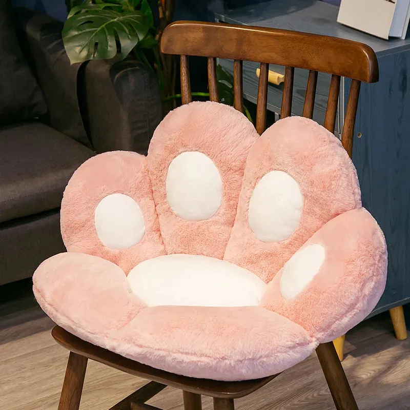 1pc 2 Sizes Soft Paw Pillow Animal Seat Cushion Stuffed Plush Sofa Indoor Floor Home Chair Decor Winter Children Girls Gift