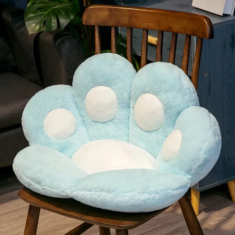 1pc 2 Sizes Soft Paw Pillow Animal Seat Cushion Stuffed Plush Sofa Indoor Floor Home Chair Decor Winter Children Girls Gift