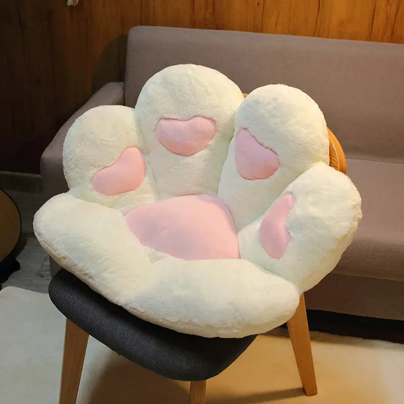 1pc 2 Sizes Soft Paw Pillow Animal Seat Cushion Stuffed Plush Sofa Indoor Floor Home Chair Decor Winter Children Girls Gift