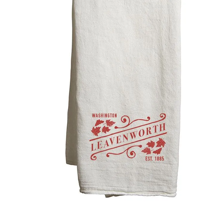 22" x 38" Flour Sack White Tea Towels Printed with a Customizable WINTER & FALL SLANT COLLECTION Design