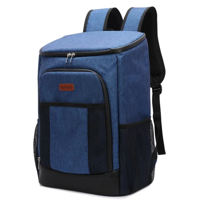 30L Thermal Cooler Backpack With Side Pockets