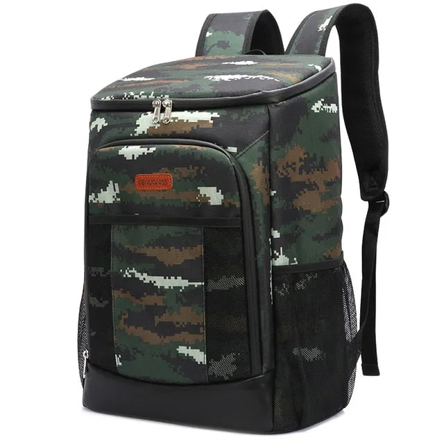 30L Thermal Cooler Backpack With Side Pockets