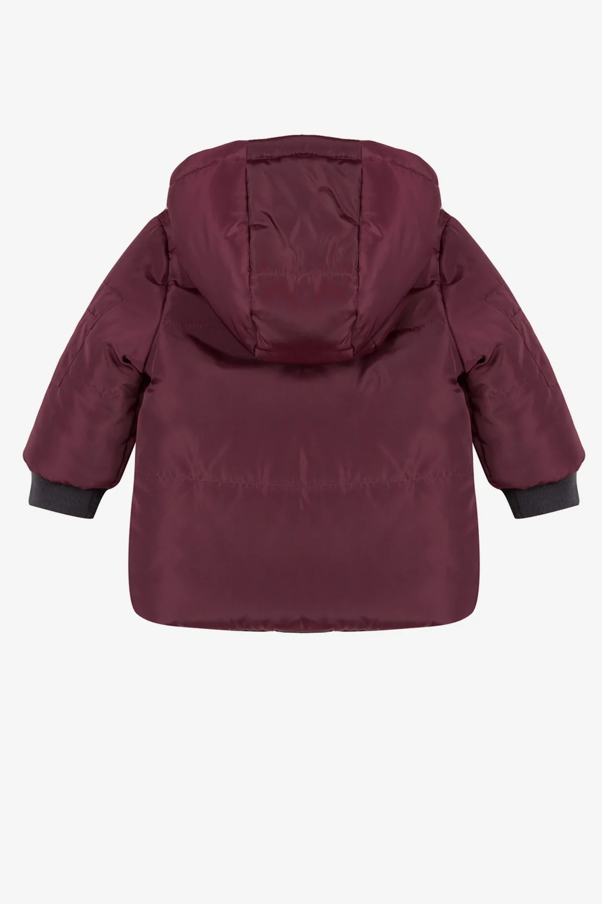 3pommes Baby Boys Burgundy Reversible Coat (Size 3/4 left)