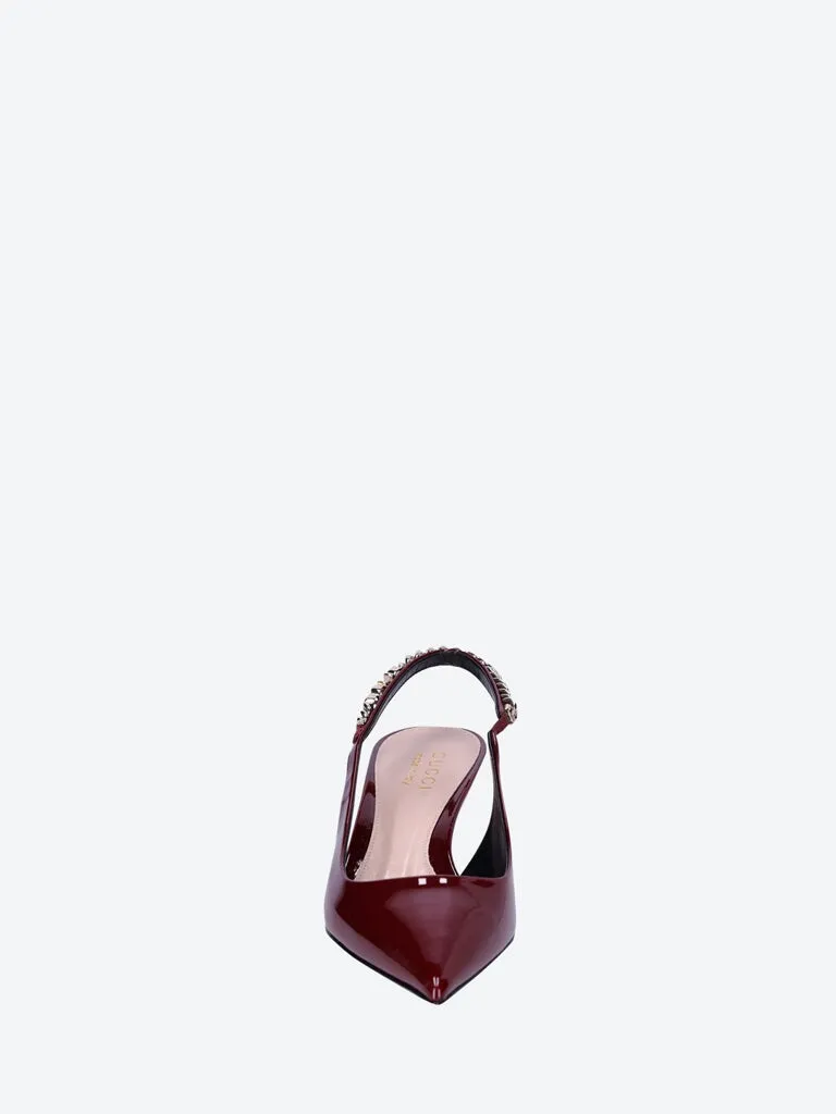 45 leather slingback