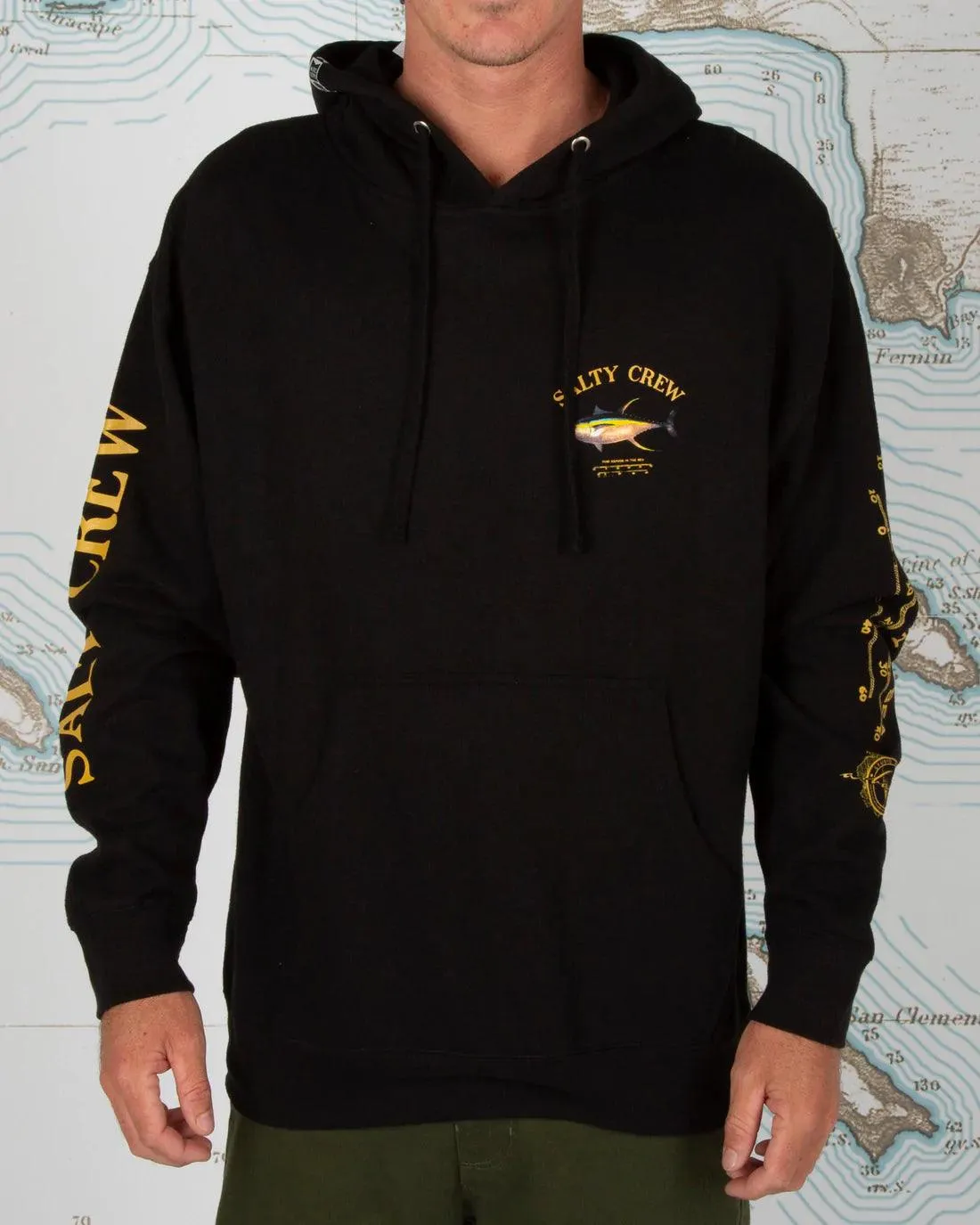 Ahi Mount Black Hood Fleece