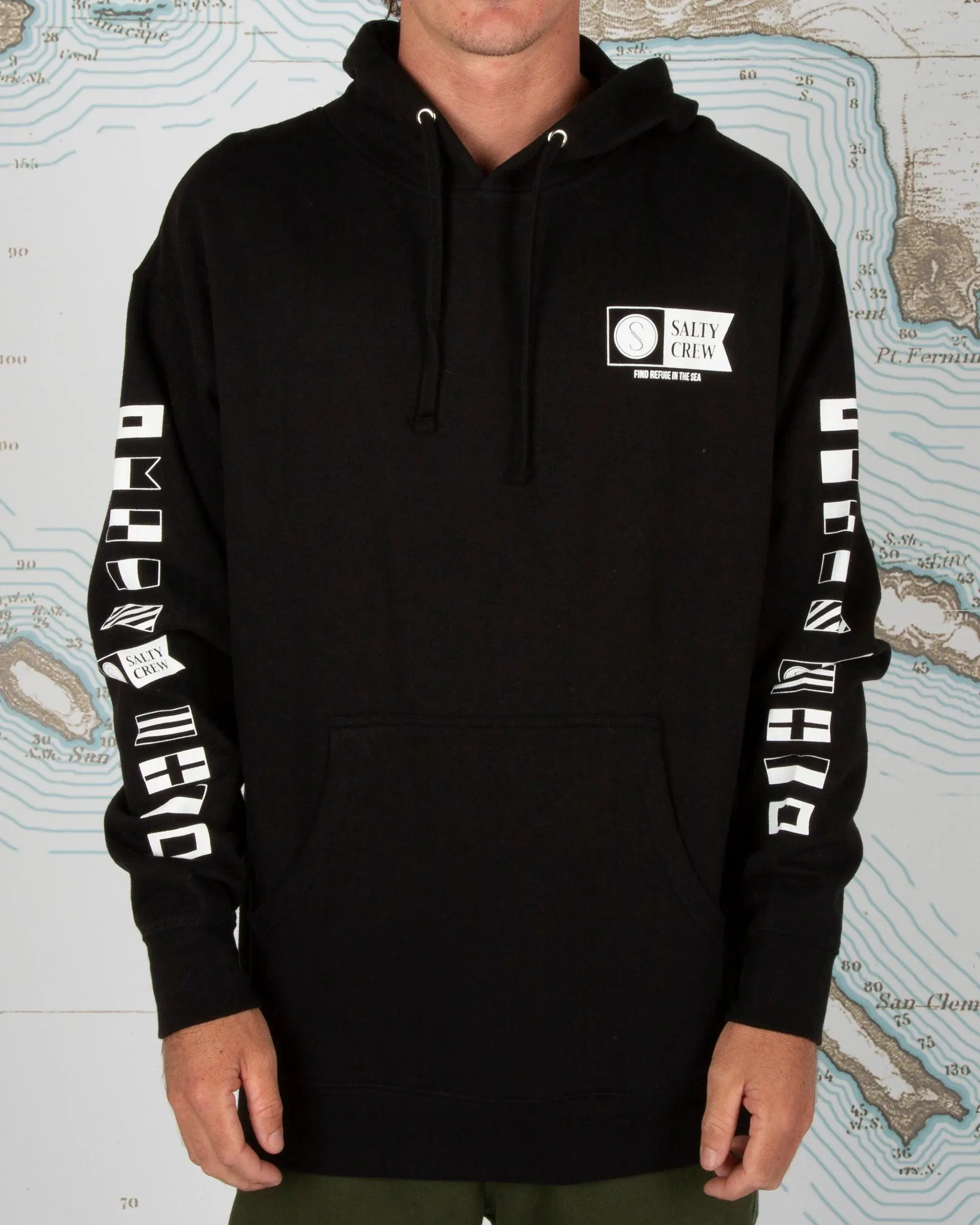 Alpha Black Hood Fleece