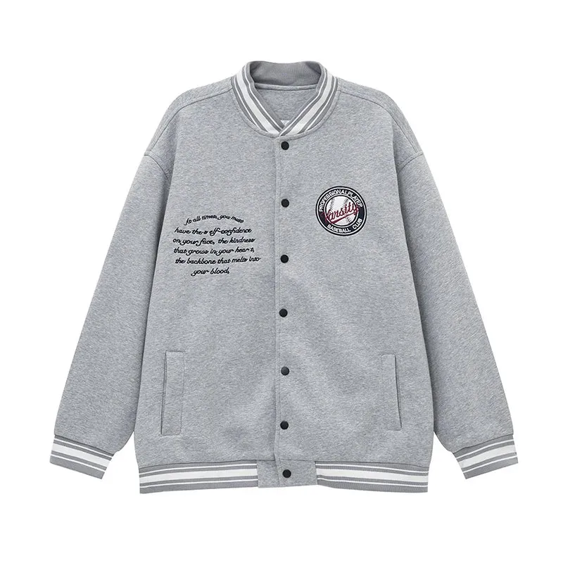 American Style Men's Jackets Casual Embroidery Three-dimensional Letter Tops Single Breasted Loose Male Coats Autumn 9C6887 all