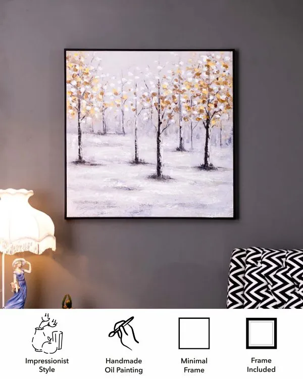 Anes of Autumn Semi Hand-made Wall Art - 32*32 Inch