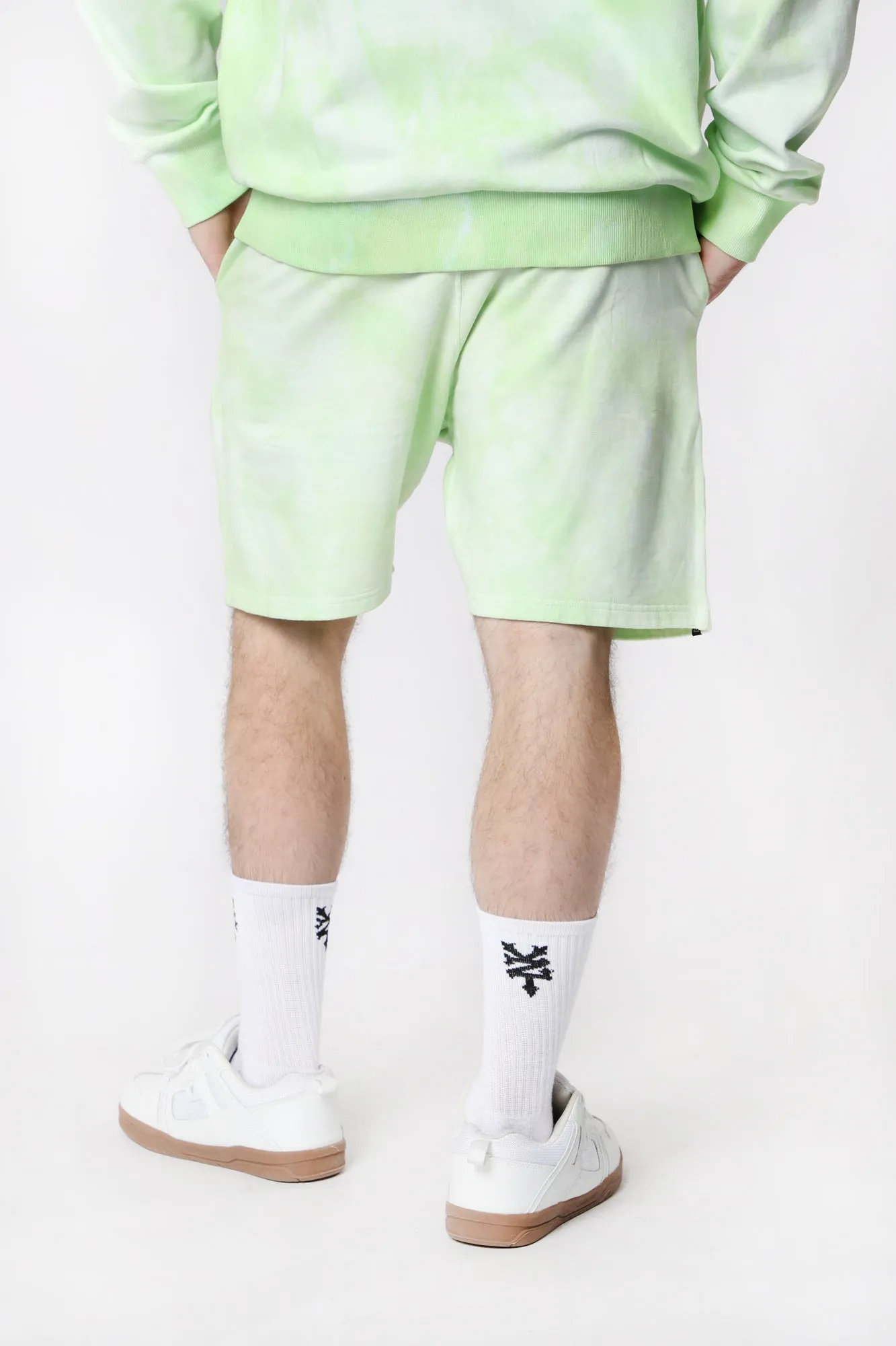 Arsenic Mens Tie-Dye Fleece Shorts