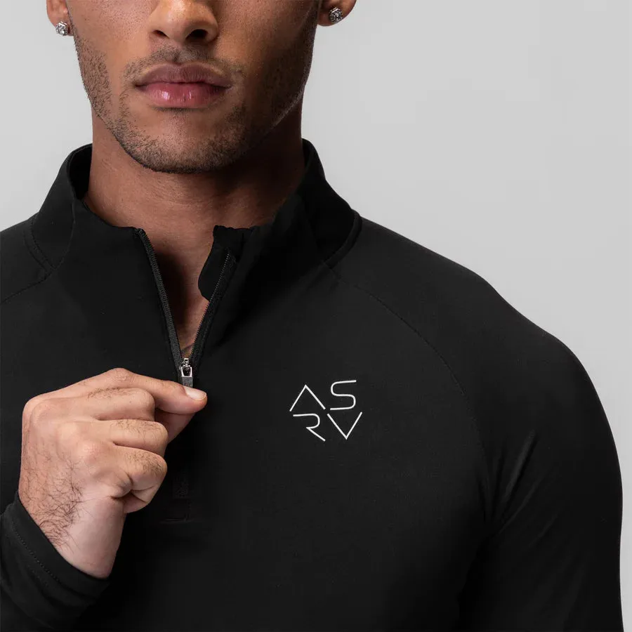 ASRV Thermal Training Quarter Zip Sweater - Black