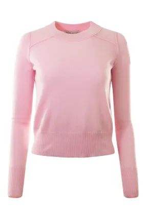 Autumn Cashmere Cropped Crew with Reversed Seams
 in Peppermint