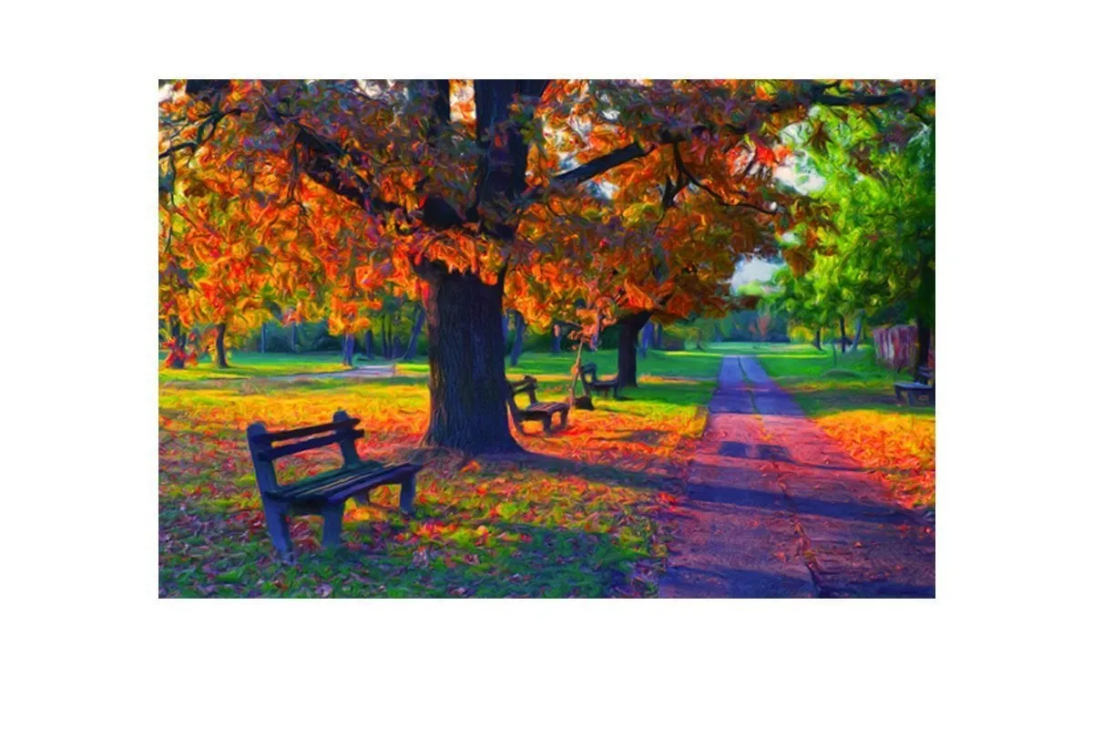 Autumn in the Park | Canvas Wall Art Print