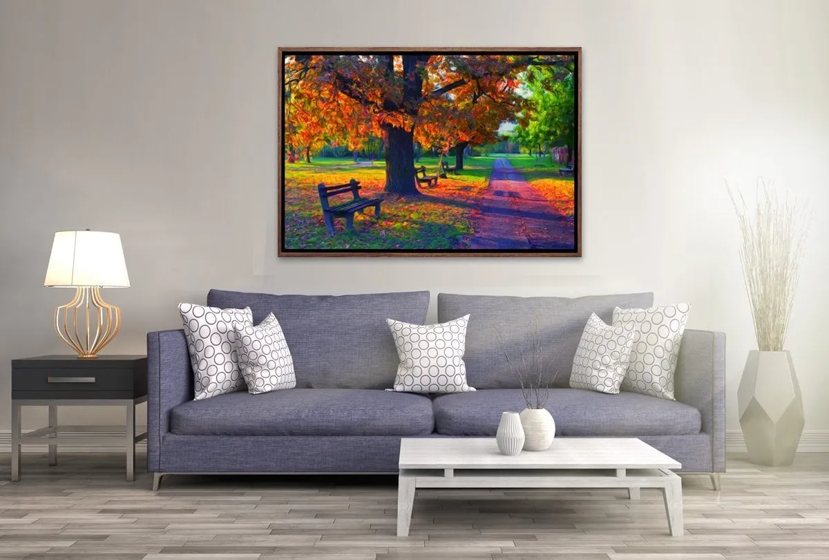 Autumn in the Park | Canvas Wall Art Print