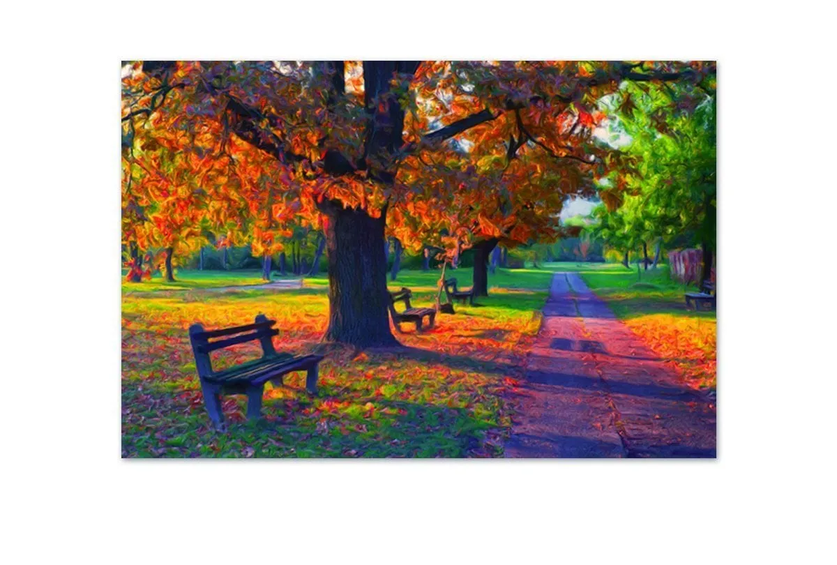 Autumn in the Park | Canvas Wall Art Print