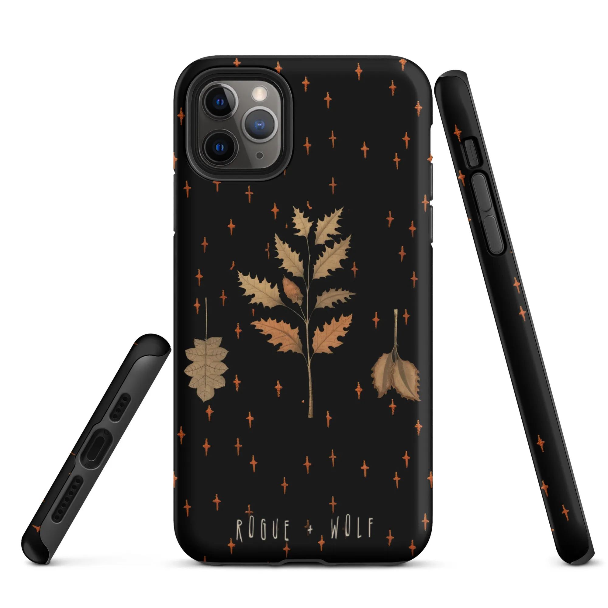 Autumn Memoir Tough Phone Case for iPhone - Dark Academia Anti-Scratch Shockproof Botanical Cover, Witchy Goth Accessories, Christmas Gifts