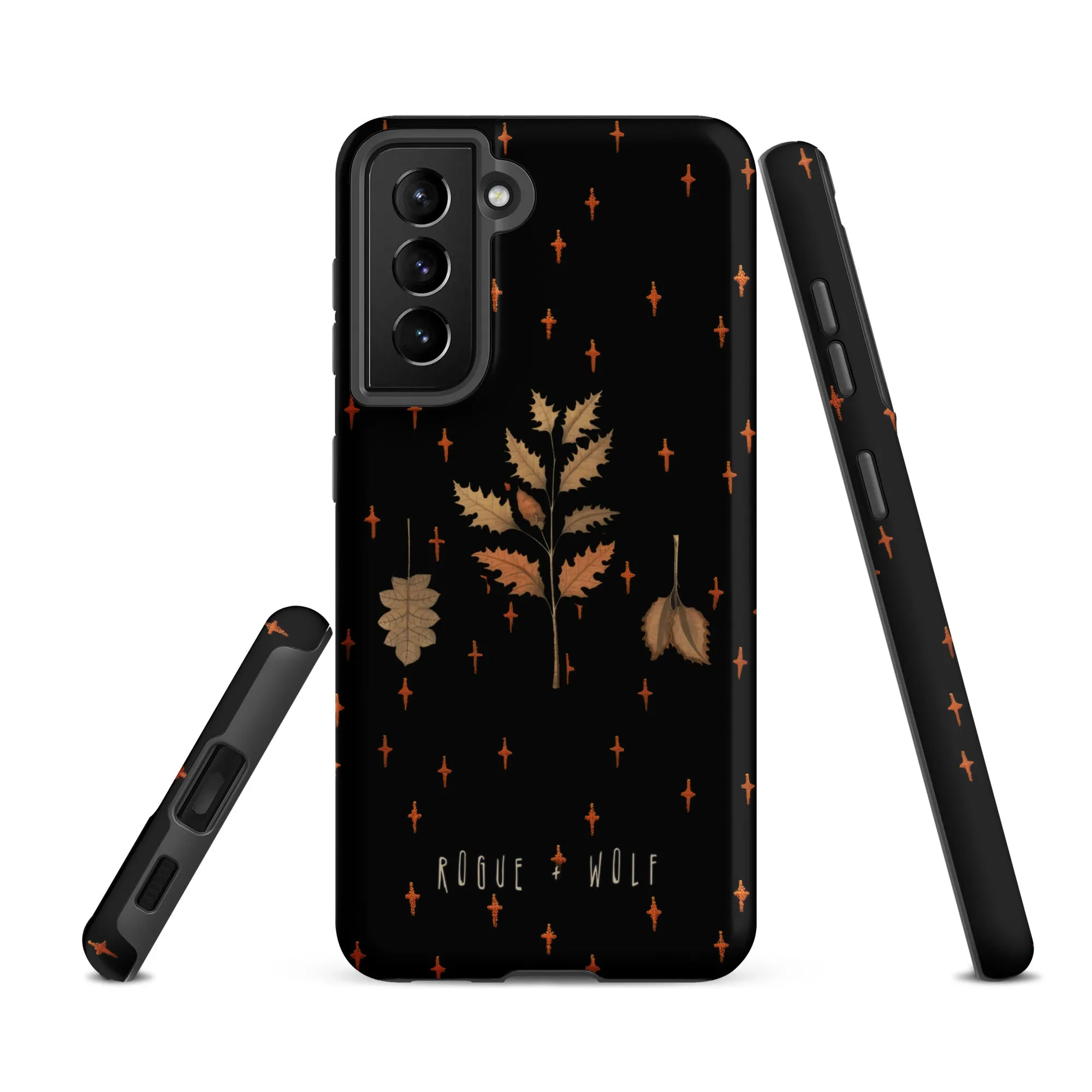 Autumn Memoir Tough Phone Case for Samsung - Dark Academia Anti-Scratch Shockproof Botanical Witchy Goth  Cover, Christmas Gifts