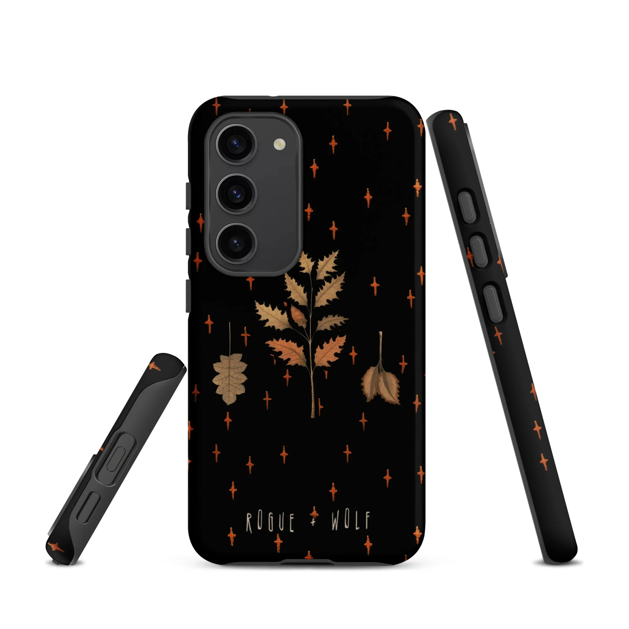 Autumn Memoir Tough Phone Case for Samsung - Dark Academia Anti-Scratch Shockproof Botanical Witchy Goth  Cover, Christmas Gifts