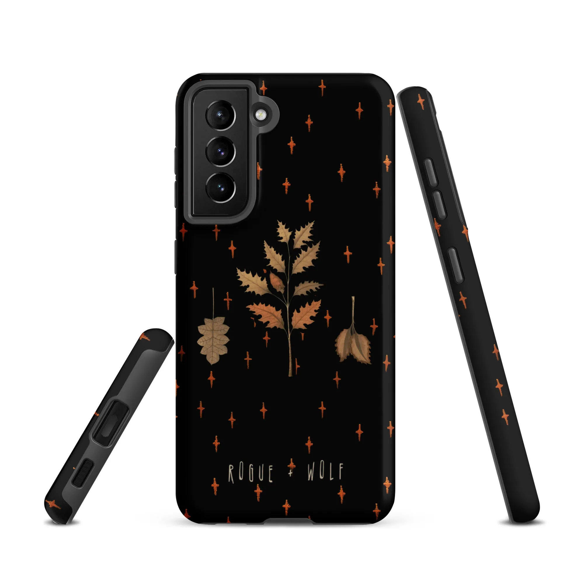 Autumn Memoir Tough Phone Case for Samsung - Dark Academia Anti-Scratch Shockproof Botanical Witchy Goth  Cover, Christmas Gifts