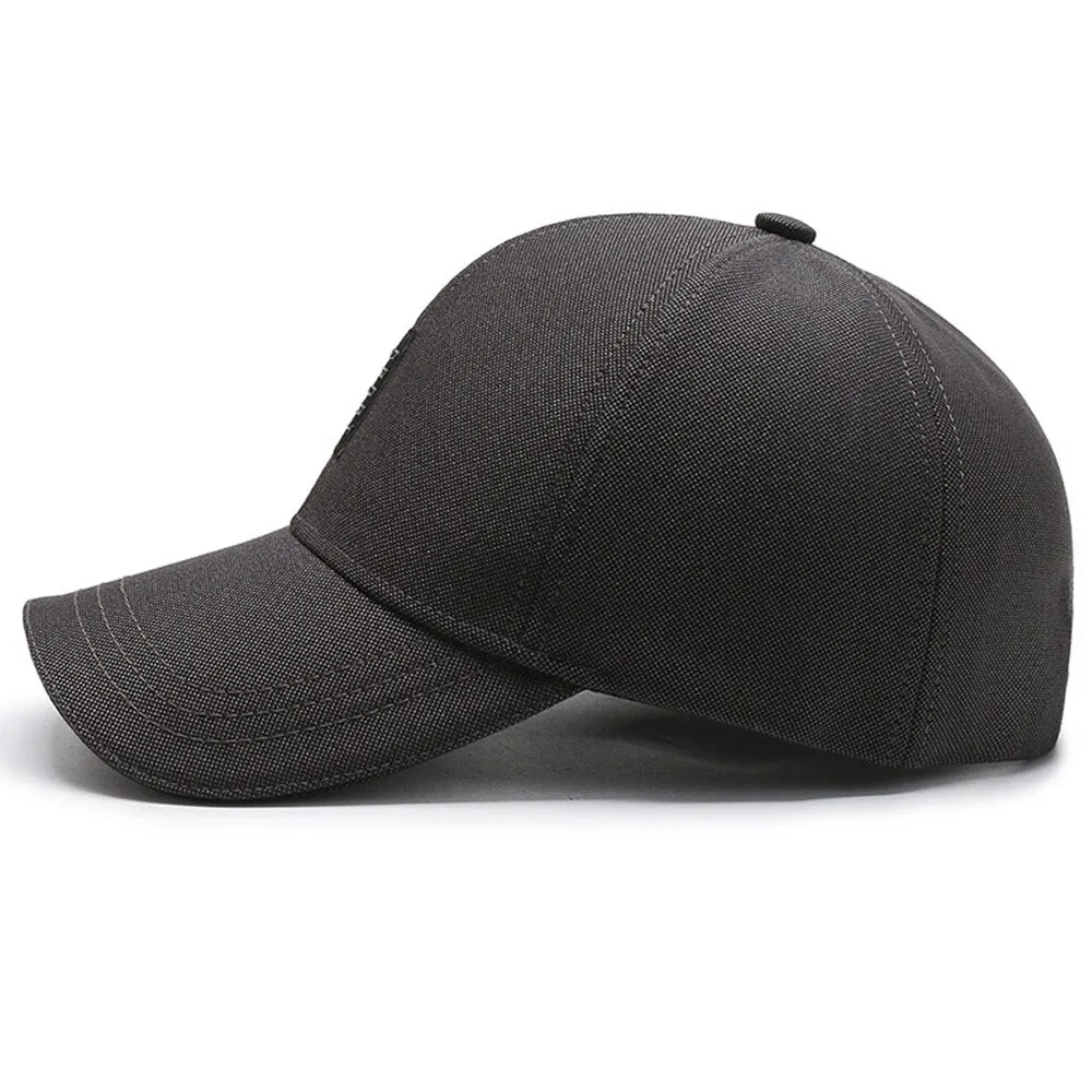 Autumn Middle-aged Unisex Cotton Black Gray Outdoor Sports Baseball Cap