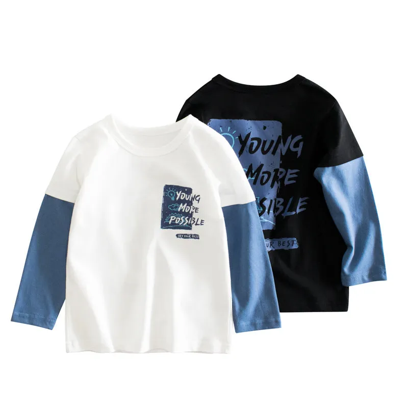 Autumn New Children's Undercoat Baby Clothes Boys' Long Sleeve T-shirt