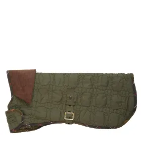 Barbour Dog Bone Quilted Dog Coat Dark Olive