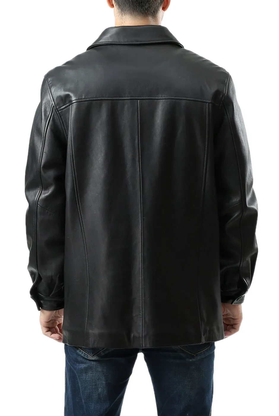 BGSD Men Samuel New Zealand Lambskin Leather Car Coat