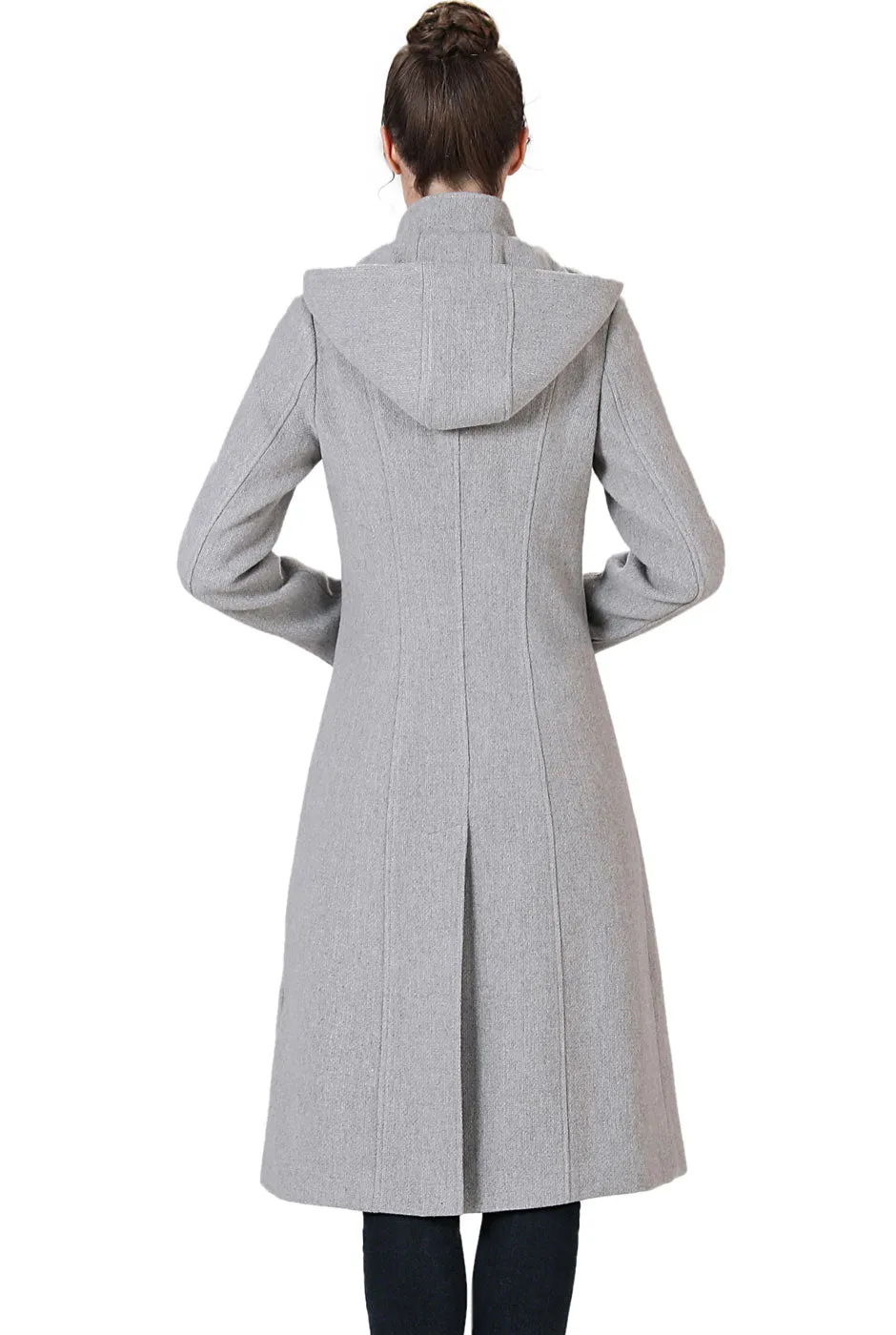 BGSD Women Ren Wool Stand Collar Walker Coat