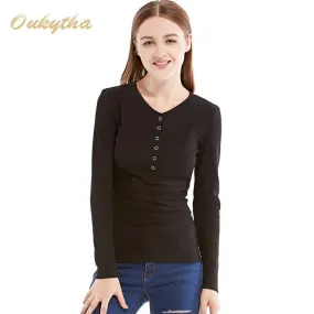 Blouses & Shirts Autumn Button Women Blusas Femininas Office Casual Shirt  Long Sleeve Button Women Oukytha M15262