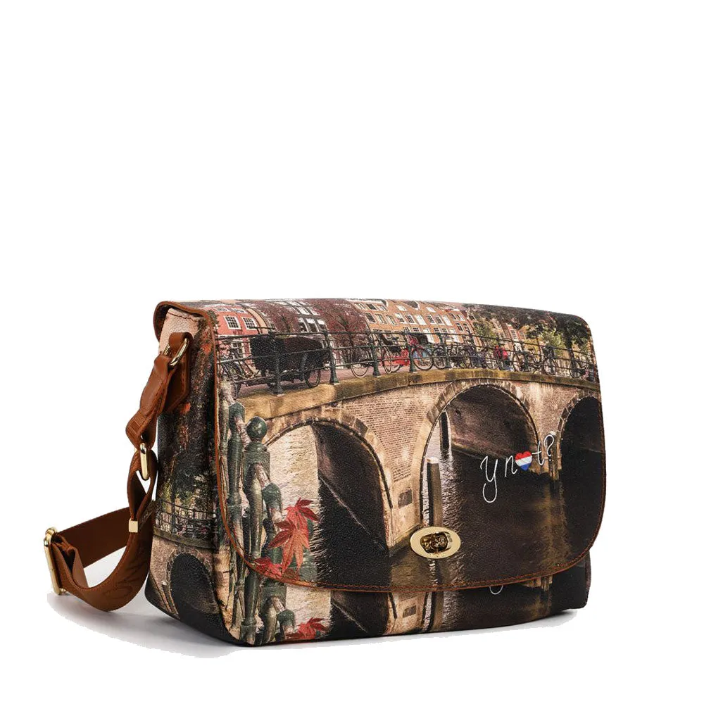 Borsa Donna a Tracolla Y NOT YES-631 Stampa Autumn River