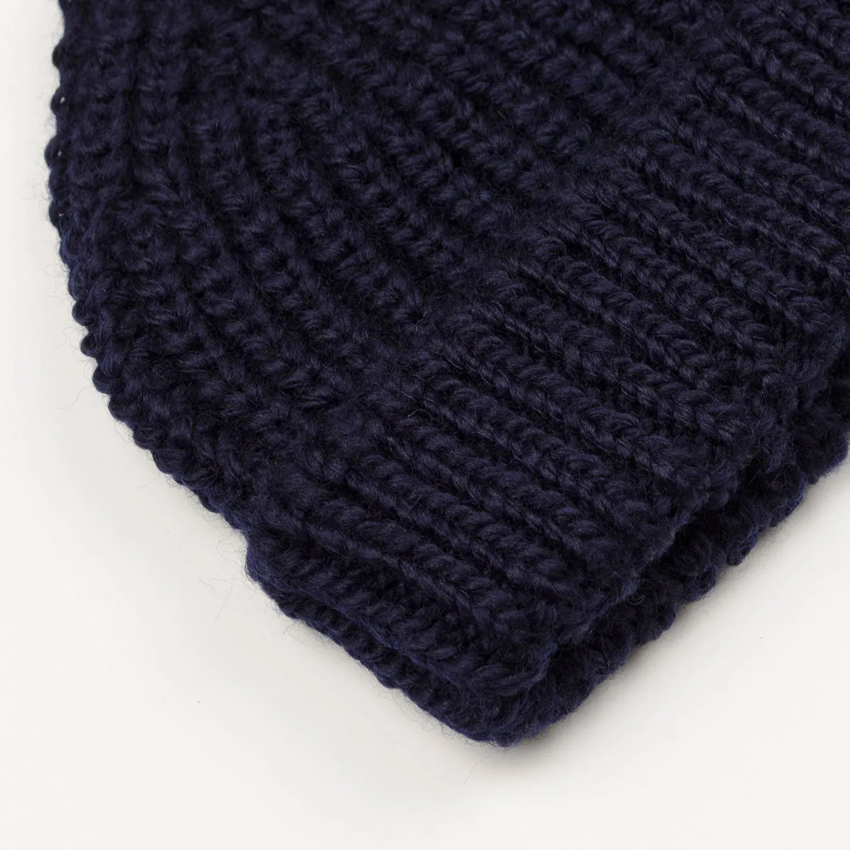 cableami - British Wool Short Beanie - Navy