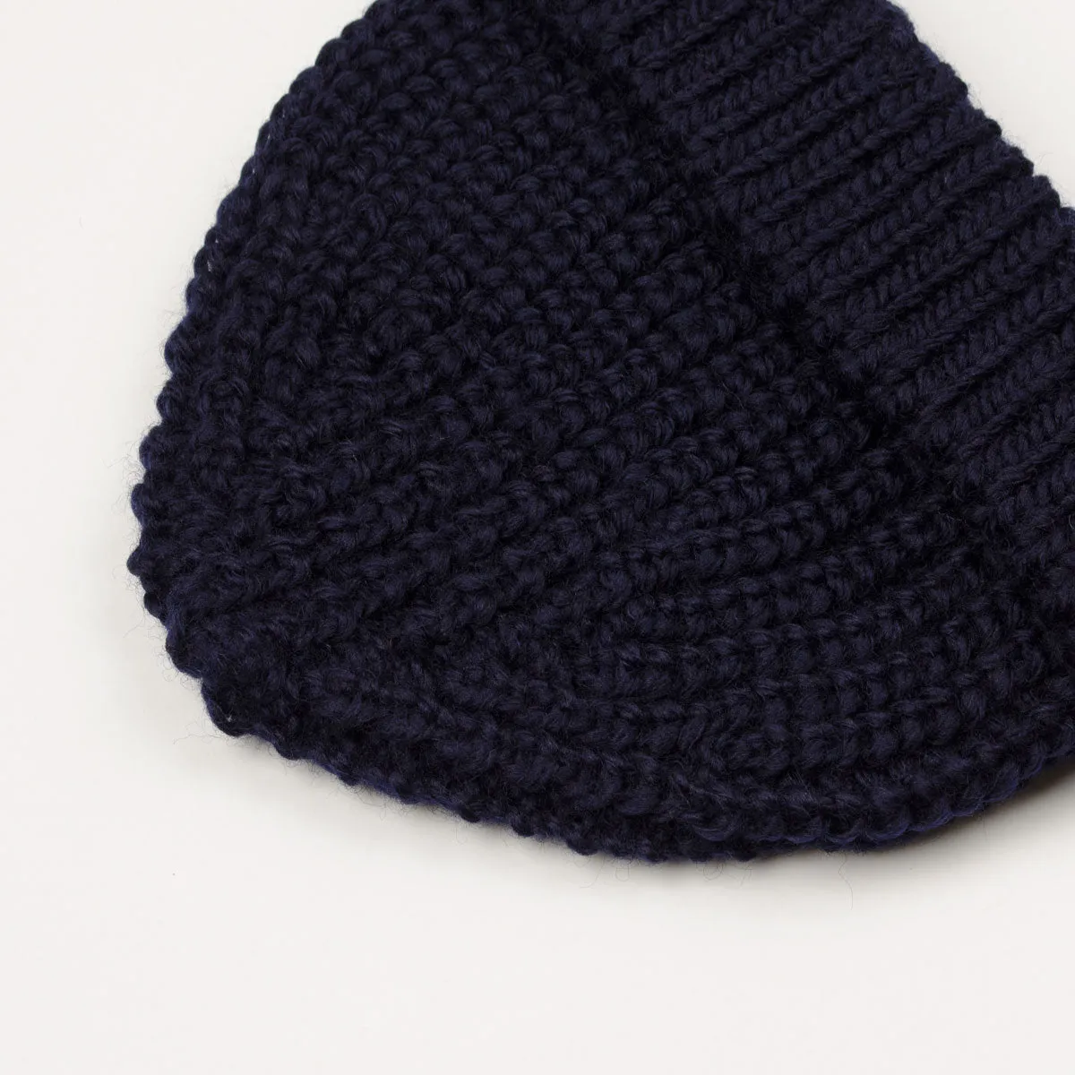 cableami - British Wool Short Beanie - Navy