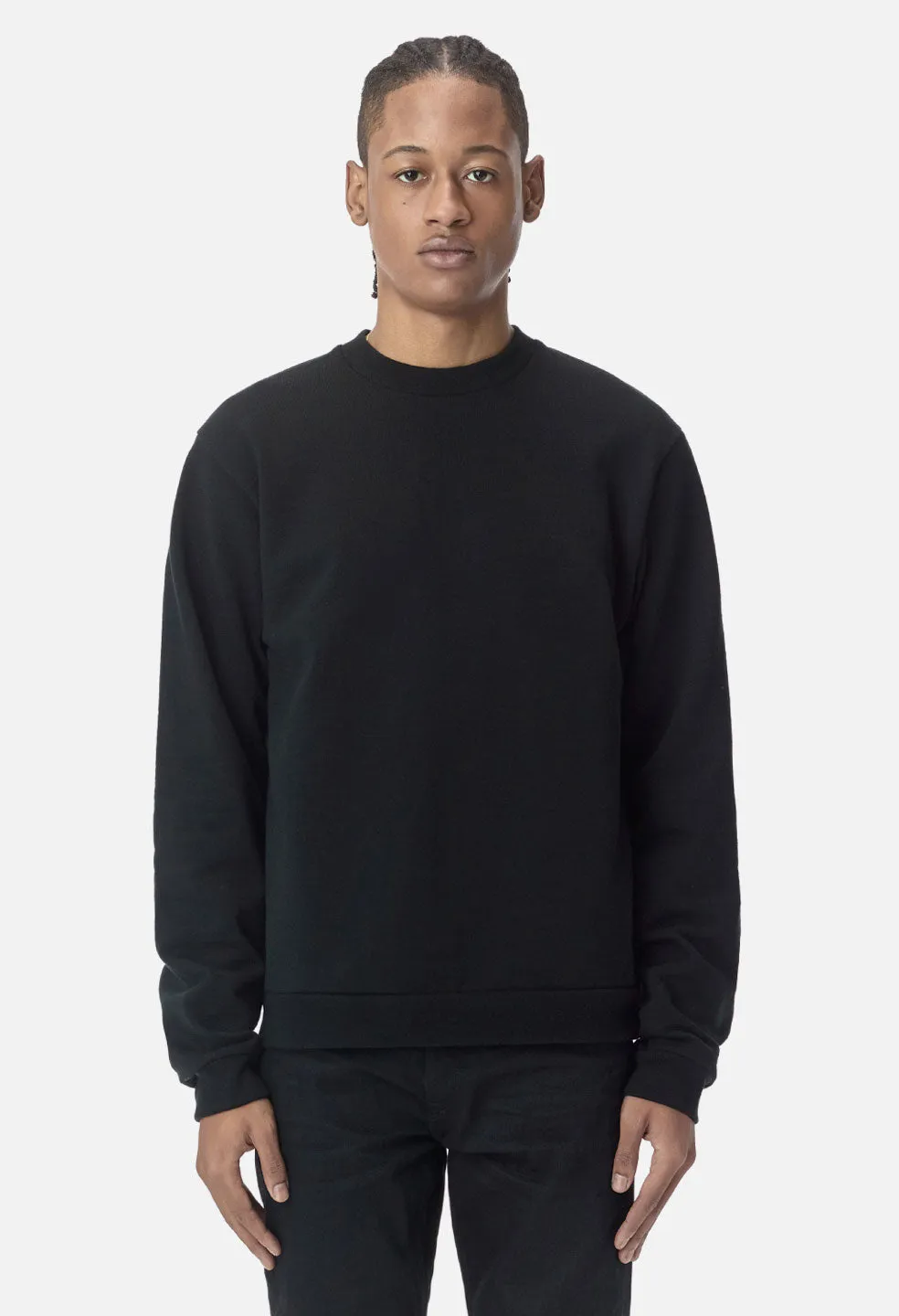 Cashmere Fleece Beach Crew / Black