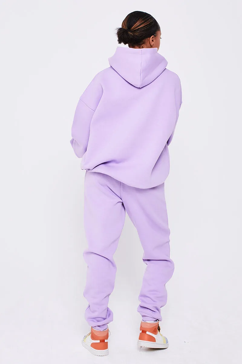 Chelsea Oversized Fleece Tracksuit - Lavendula