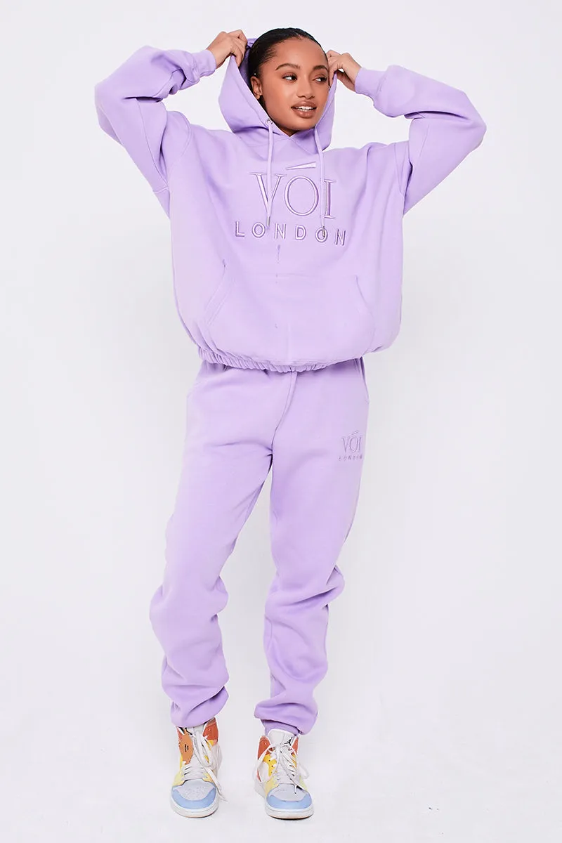 Chelsea Oversized Fleece Tracksuit - Lavendula