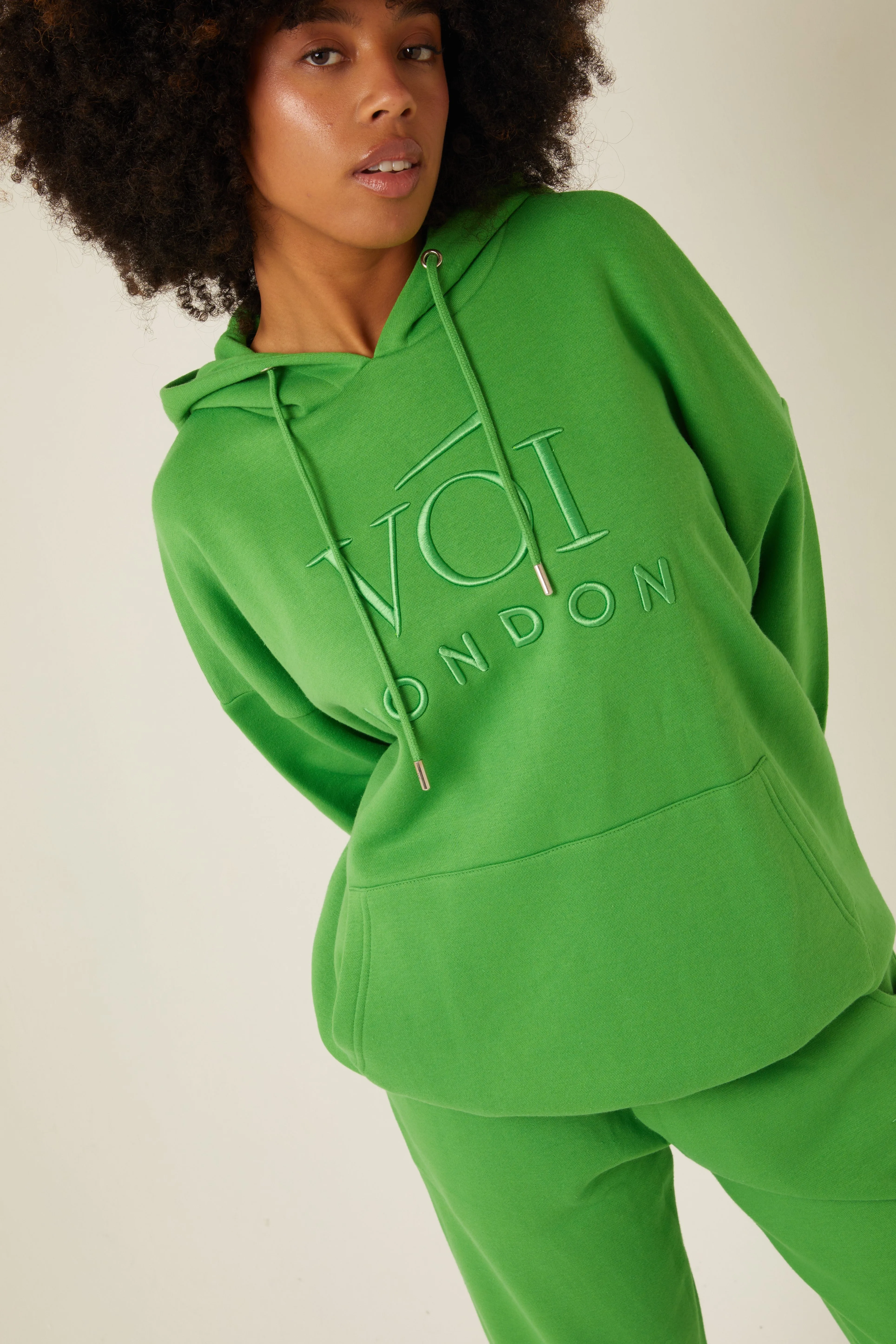 Chelsea Oversized Fleece Tracksuit - Lime Green