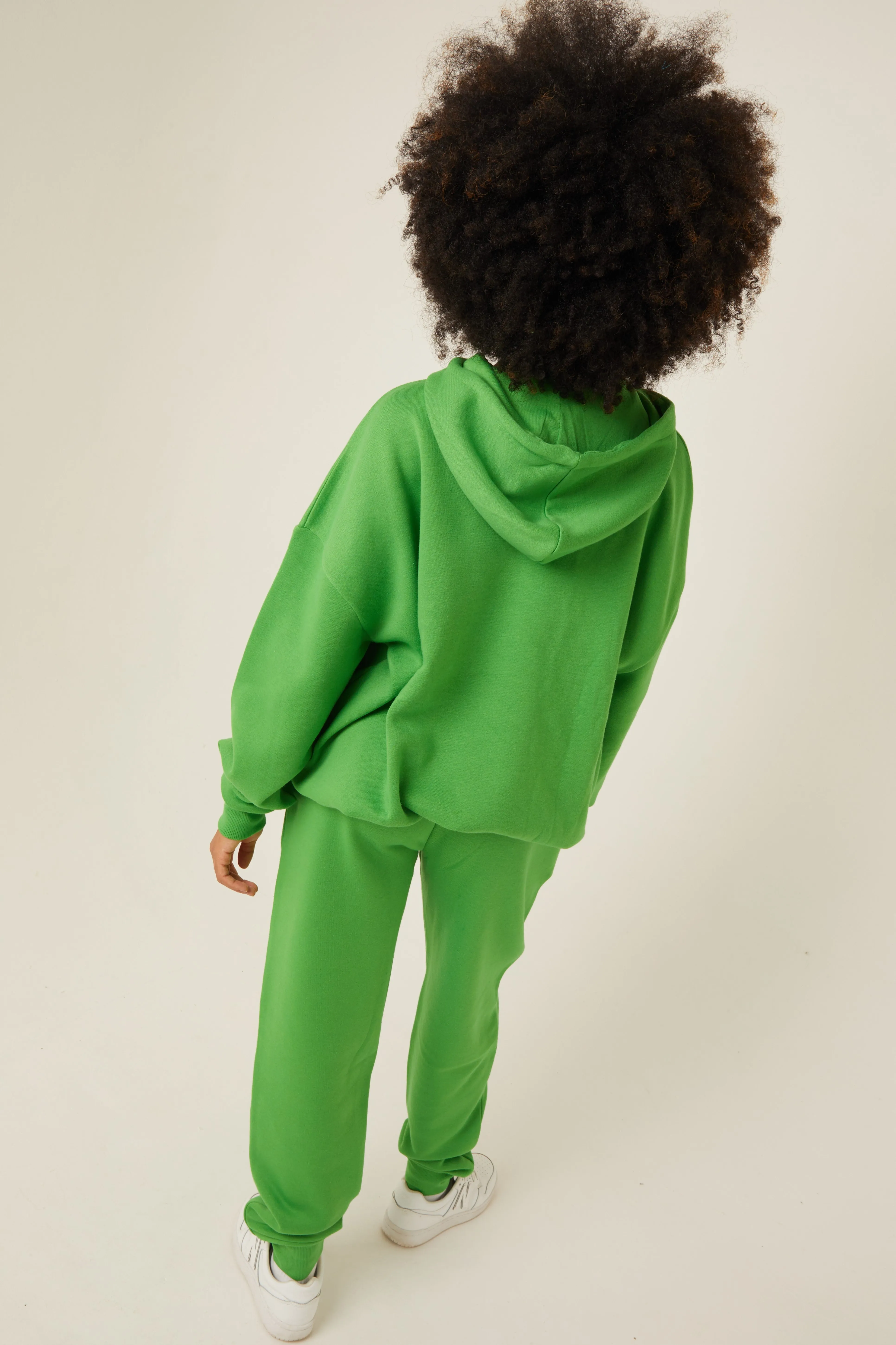 Chelsea Oversized Fleece Tracksuit - Lime Green