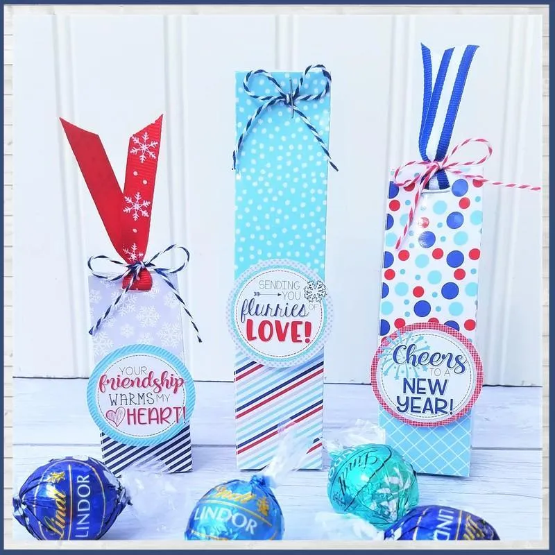 Chocolate Truffle Cartons & Tags {WINTER & New Year} PRINTABLE