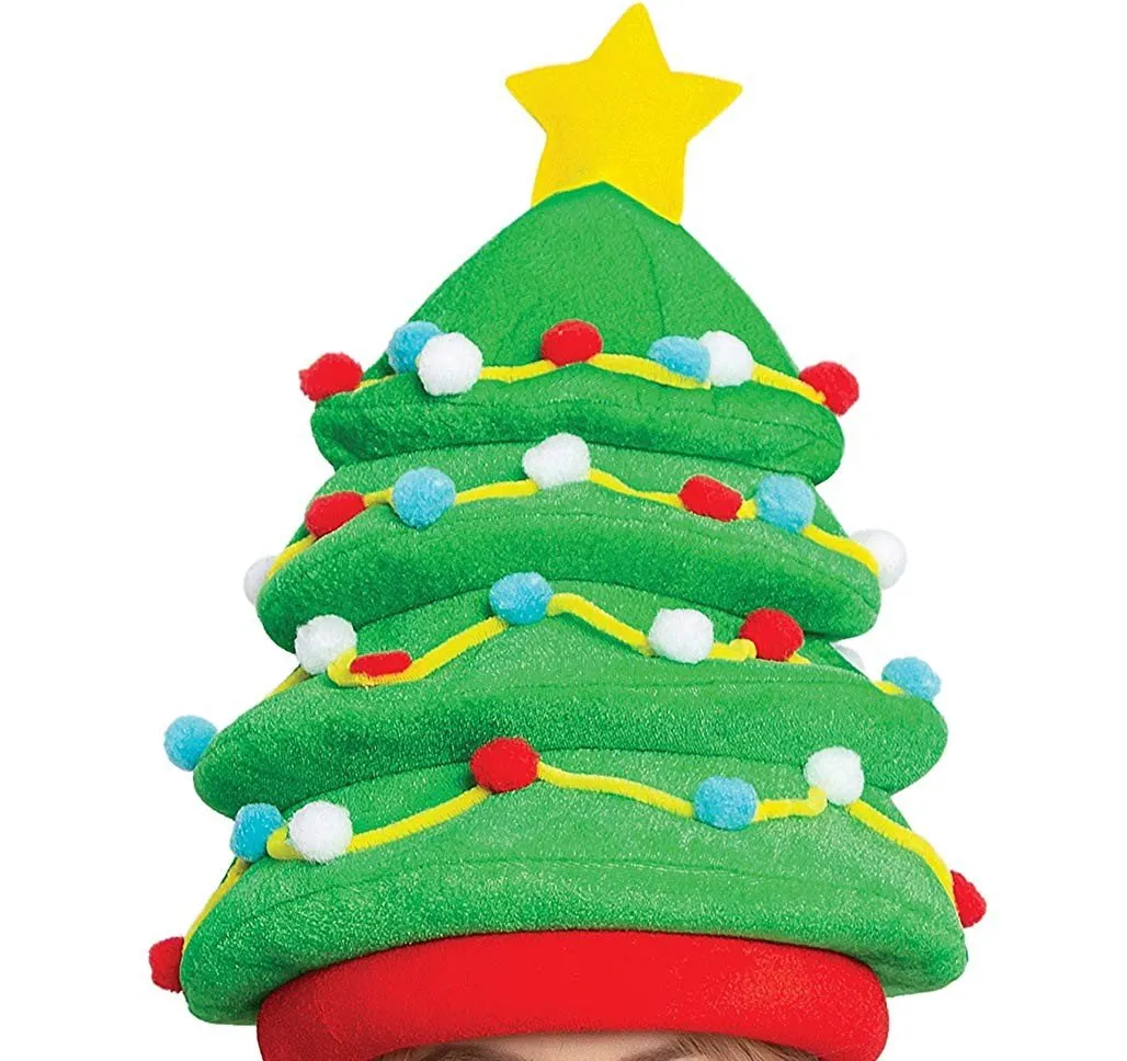 Christmas Tree Hat for Festive Party Dress Up Celebrations, Winter Party Favor,