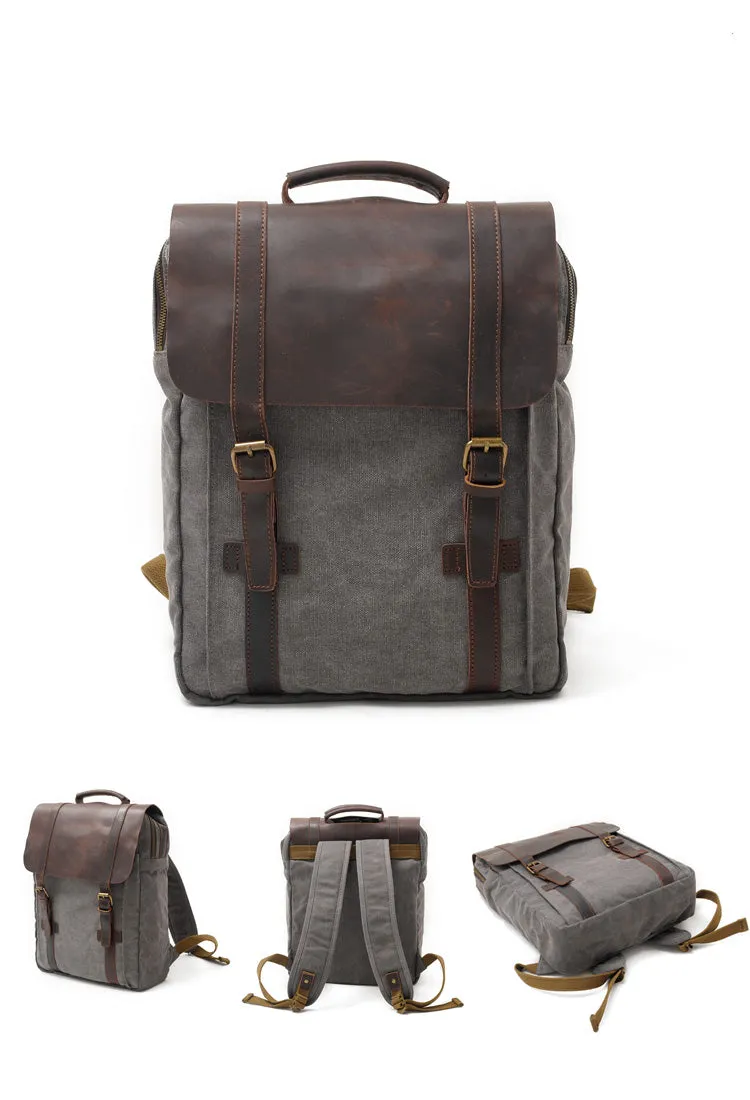 Connor Canvas & Leather Backpack