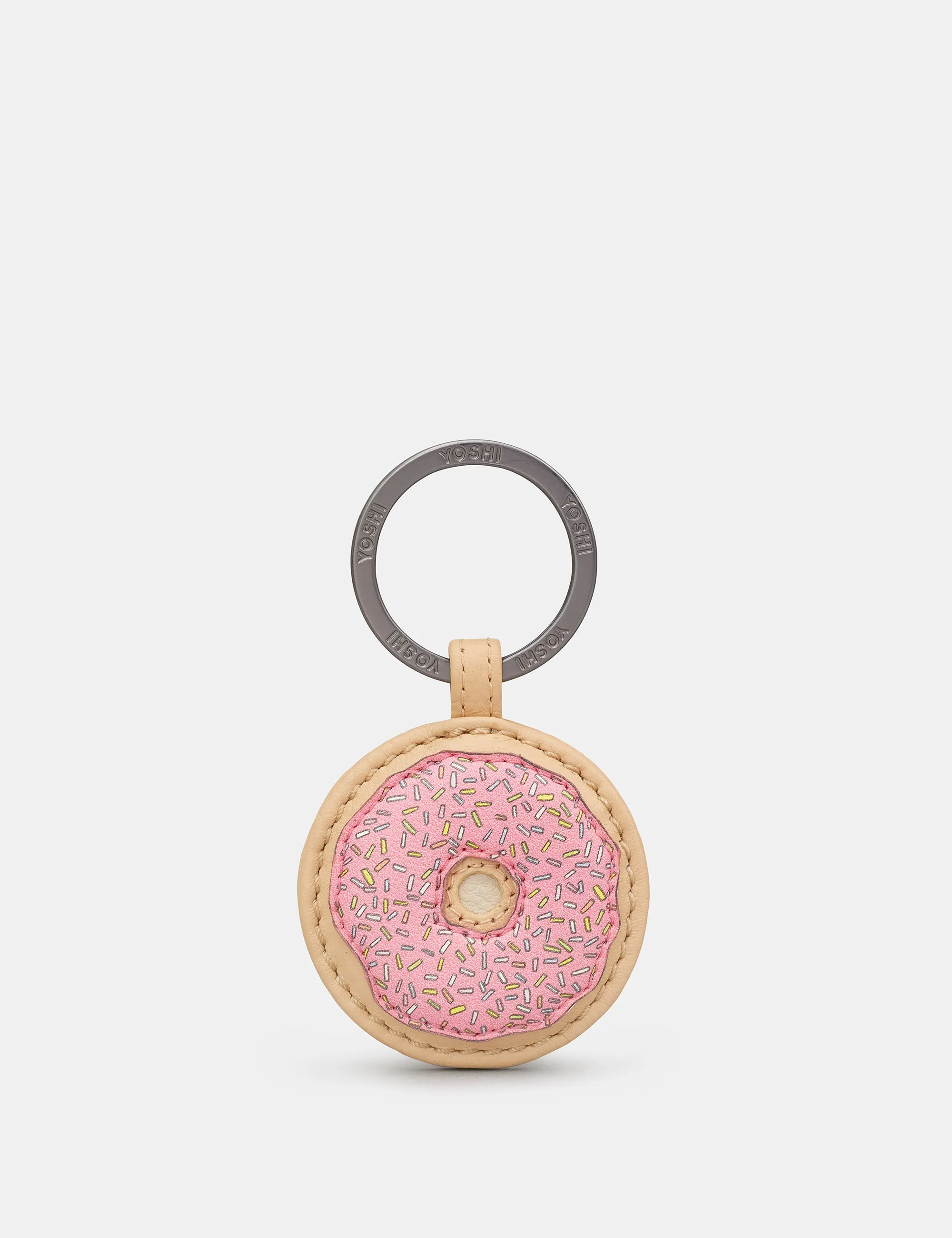 Donut Leather Keyring