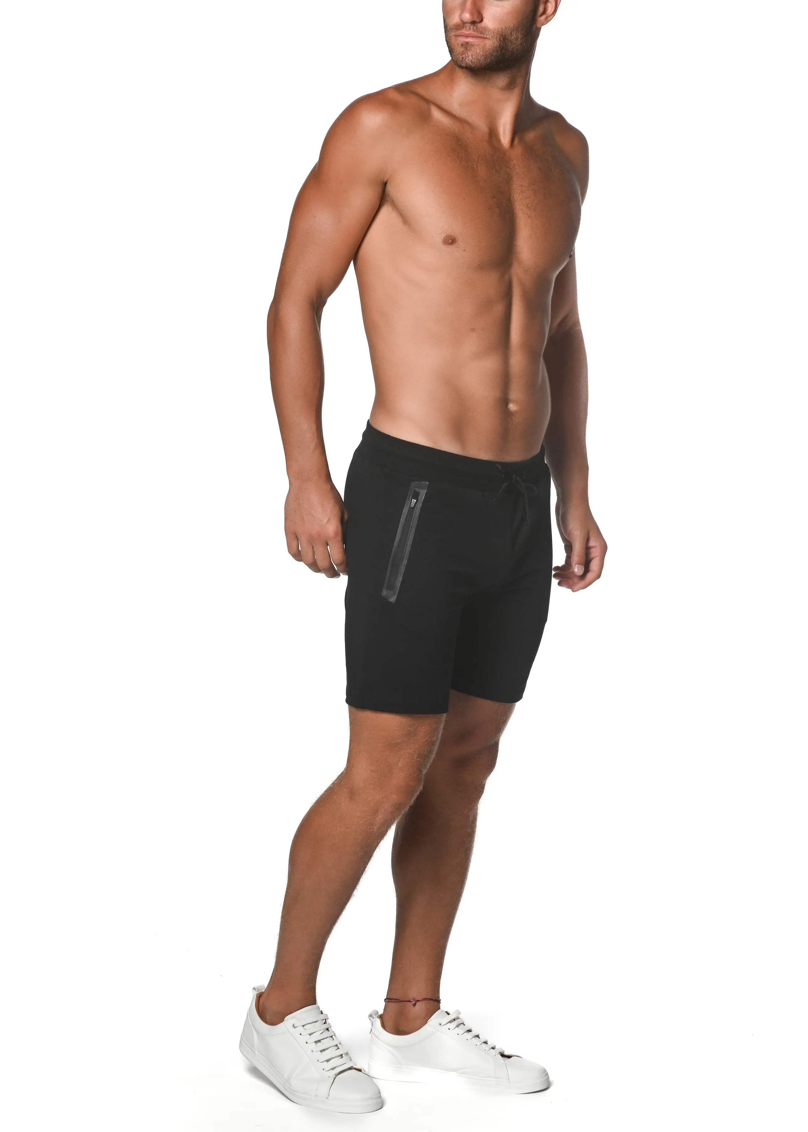 FLEECE FLEX-COTTON STRETCH SHORTS