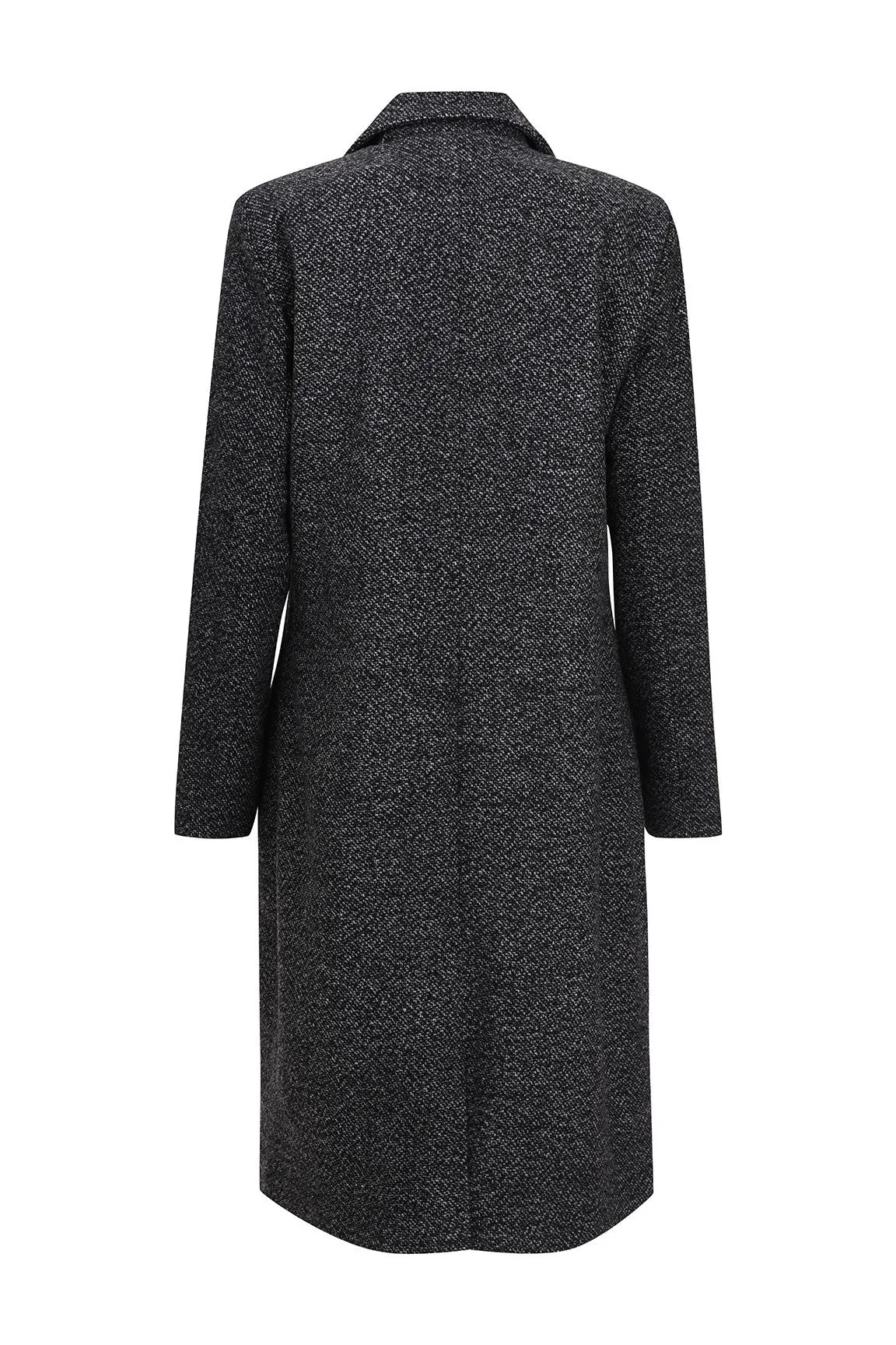 Fully lined Charcoal Check Coat | CHARCOAL MARLE | 8012ZR