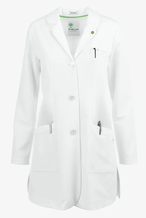 Healing Hands Womenss Mid-Length Three Pocket Fiona Lab Coat