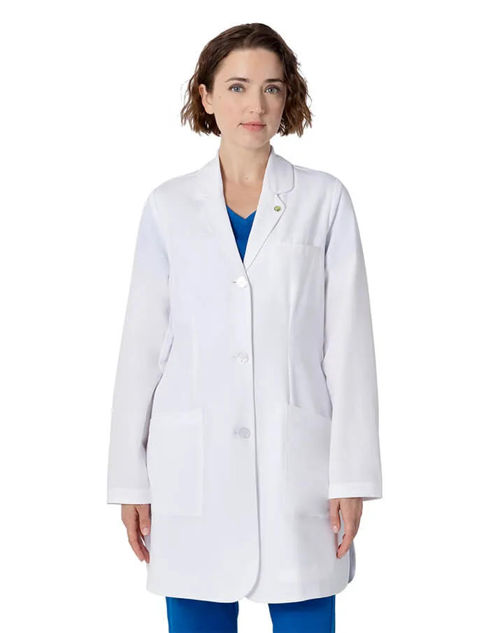 Healing Hands Womenss Mid-Length Three Pocket Fiona Lab Coat