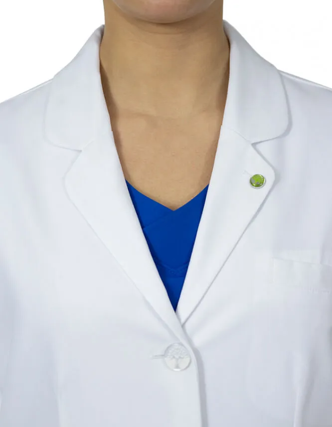 Healing Hands Womenss Mid-Length Three Pocket Fiona Lab Coat