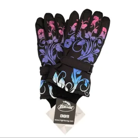 Highloong Insulated Black Colorful Winter Gloves Size XL (13-15)