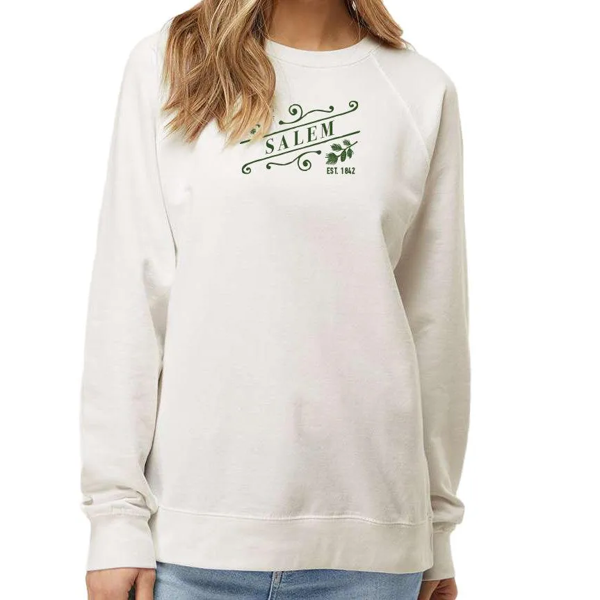 Independent Trading Co. Unisex 7.5 Oz Icon Lightweight Loopback Terry Crewneck Printed with a Customizable WINTER & FALL SLANT COLLECTION Design